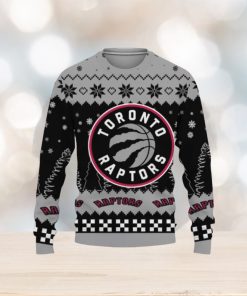 Ugly Christmas Sweater Snow Team Logo Toronto Raptors Unisex Gifts For Fan