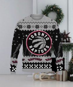 Ugly Christmas Sweater Snow Team Logo Toronto Raptors Unisex Gifts For Fan