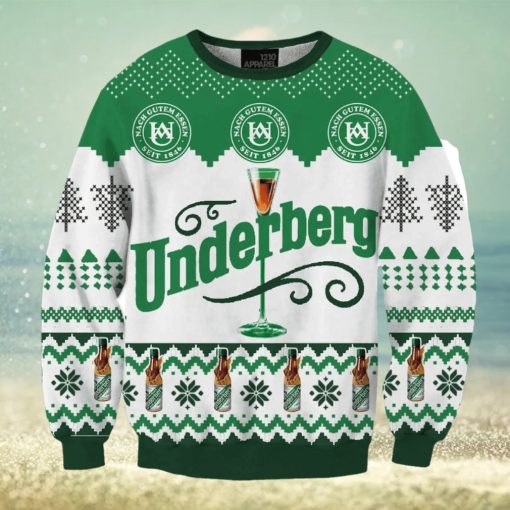 Underberg Print Fun Ugly Christmas Sweater, Gift for Christmas Holiday