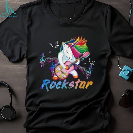 Unicorn Rock star Guitar Rockin’ music singer Tshirt