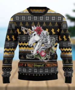 Unicorn Truly Magical Christmas Ugly Christmas Sweater