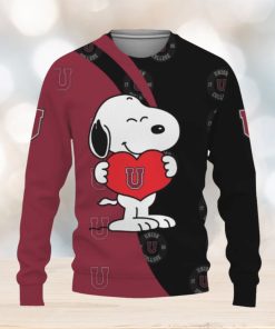 Union Dutchmen Snoopy Cute Heart American Sports Team Knitted Christmas Sweater Gift Holidays