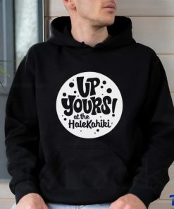 Up yours at the Halekahiki logo shirt