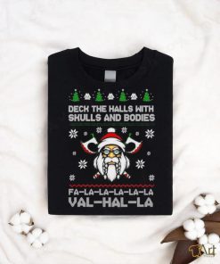 Valhala Xmas Skulls Shirt, Norse Mythology Inspired Matching Family Xmas Shirt