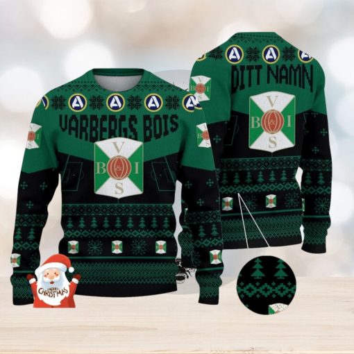 Varbergs BoIS 3D Ugly Christmas Sweater Christmas Holiday Gift Custom Name For Men And Women