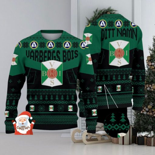 Varbergs BoIS 3D Ugly Christmas Sweater Christmas Holiday Gift Custom Name For Men And Women