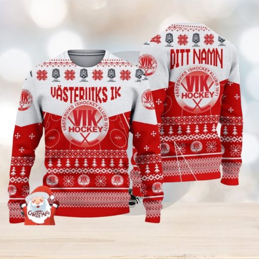 Västerviks IK 3D Ugly Christmas Sweater Christmas Holiday Gift Custom Name For Men And Women