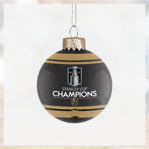 Vegas Golden Knights 2023 Stanley Cup Champions Glass Ball Ornament