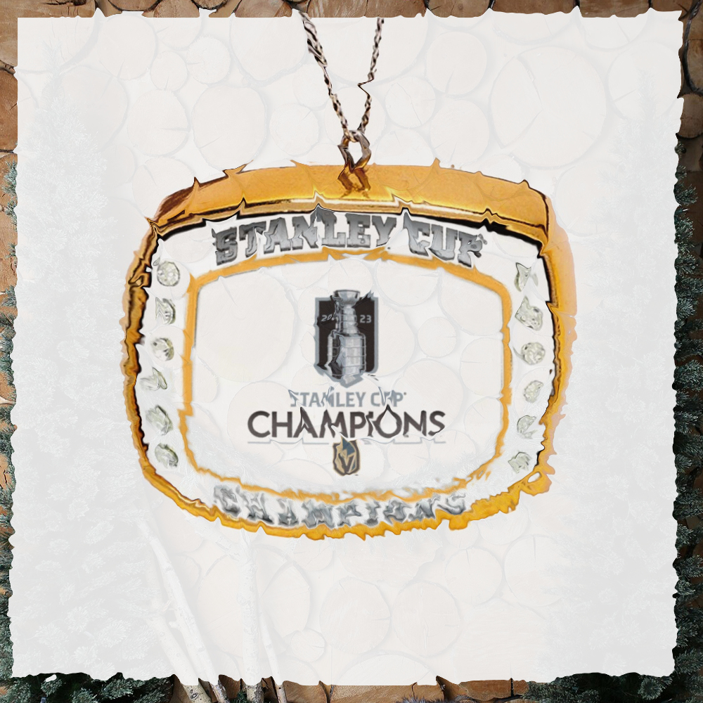 Vegas Golden Knights 2023 Stanley Cup Champions Ring Ornament