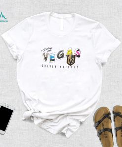 Vegas Golden Knights WEAR by Erin Andrews White Greetings From Muscle T Shirt