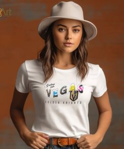 Vegas Golden Knights WEAR by Erin Andrews White Greetings From Muscle T Shirt