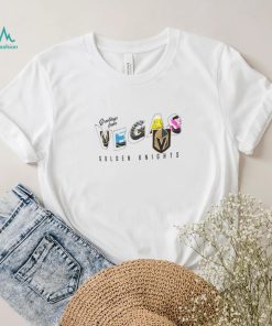 Vegas Golden Knights WEAR by Erin Andrews White Greetings From Muscle T Shirt