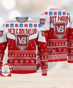 Vejle Boldklub 3D Ugly Christmas Sweater Christmas Holiday Gift Custom Name For Men And Women