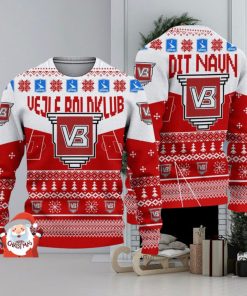 Vejle Boldklub 3D Ugly Christmas Sweater Christmas Holiday Gift Custom Name For Men And Women