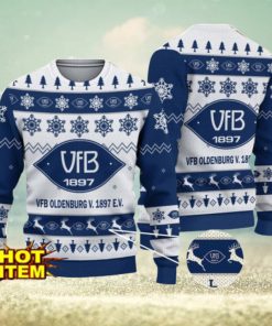 VfB Oldenburg v. 1897 e.V. 3D Christmas Ugly Christmas Sweater Christmas Gift Bundesliga Fans