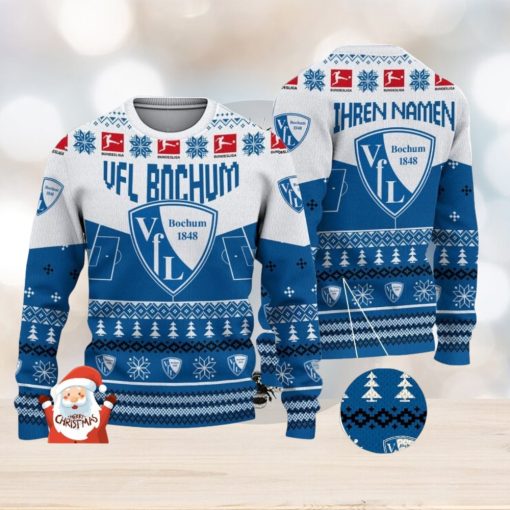 VfL Bochum 3D Ugly Christmas Sweater Christmas Holiday Gift Custom Name For Men And Women