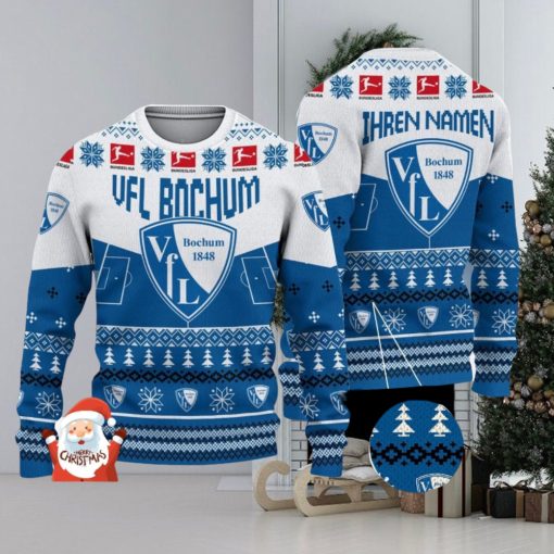 VfL Bochum 3D Ugly Christmas Sweater Christmas Holiday Gift Custom Name For Men And Women