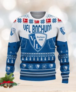 VfL Bochum Snowflakes Tree Custom Name Ugly Christmas Sweater New For Fans Gift Holidays Christmas