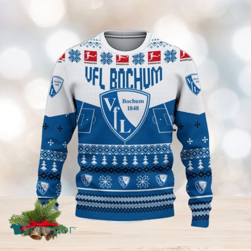 VfL Bochum Snowflakes Tree Custom Name Ugly Christmas Sweater New For Fans Gift Holidays Christmas