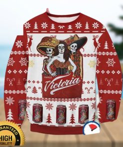 Victoria Cerveza All Printed Ugly Christmas Sweater