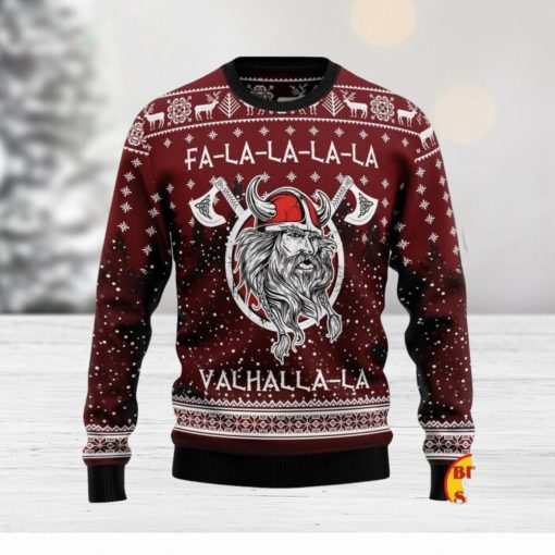 Vikings Fa La La La Ugly Christmas Sweater