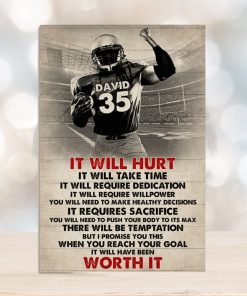 Vintage American Football Player Poster It Will Heart It Will Take Time, hoodie, sweater, long sleeve and tank top Vintage American Football Player Poster It Will Heart It Will Take Time