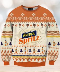 Vintage Aperol Spritz 05 Printed Ugly Christmas Sweater, Gift for Christmas Holiday