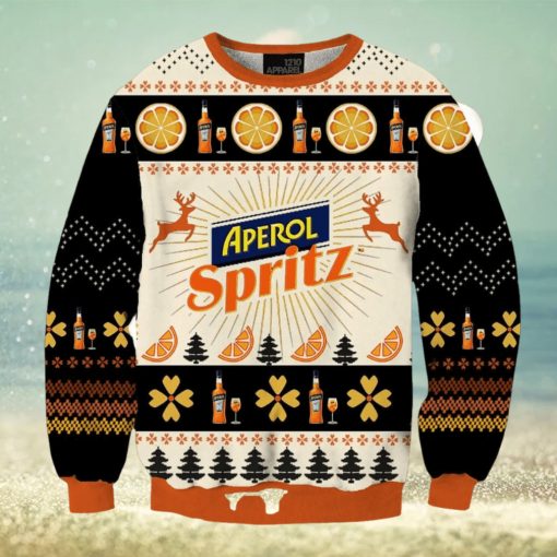 Vintage Aperol Spritz 06 Ugly Christmas Sweater, Gift for Christmas Holiday