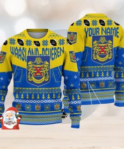 Waasland Beveren 3D Ugly Christmas Sweater Christmas Holiday Gift Custom Name For Men And Women