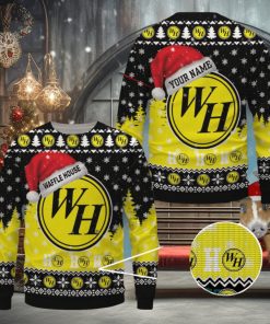 Waffle House Ugly Christmas Sweater, Xmas Gift Ideas For Fans Custom Name