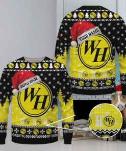 Waffle House Ugly Christmas Sweater, Xmas Gift Ideas For Fans Custom Name