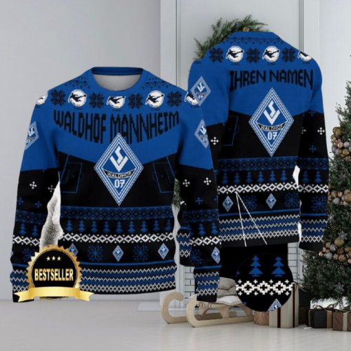 Waldhof Mannheim Ugly Christmas Sweater Logo Custom Name Gift Fans