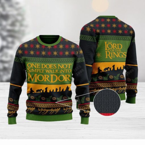 Walk Into Mordor Knitted Sweater Gift For Christmas