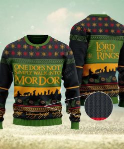 Walk Into Mordor Knitted Sweater Gift For Christmas