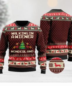 Walking In A Wiener Wonderland Christmas Sweater Dachshund Dog Dog Lover Christmas Party Ugly Sweater