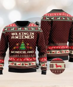 Walking In A Wiener Wonderland Christmas Sweater Dachshund Dog Dog Lover Christmas Party Ugly Sweater