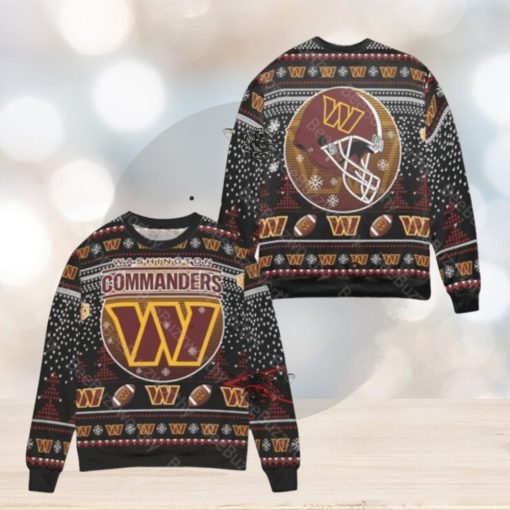 Washington Commanders Big Logo Ugly Christmas Sweaters