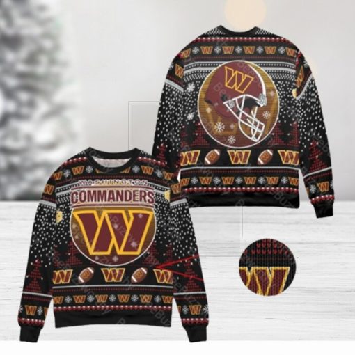 Washington Commanders Big Logo Ugly Christmas Sweaters