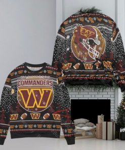 Washington Commanders Big Logo Ugly Christmas Sweaters