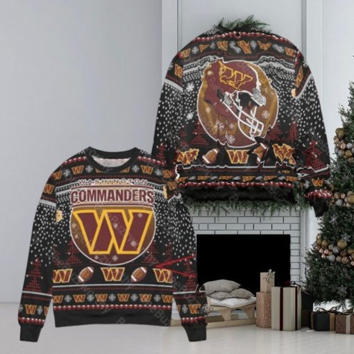 Washington Commanders Big Logo Ugly Christmas Sweaters