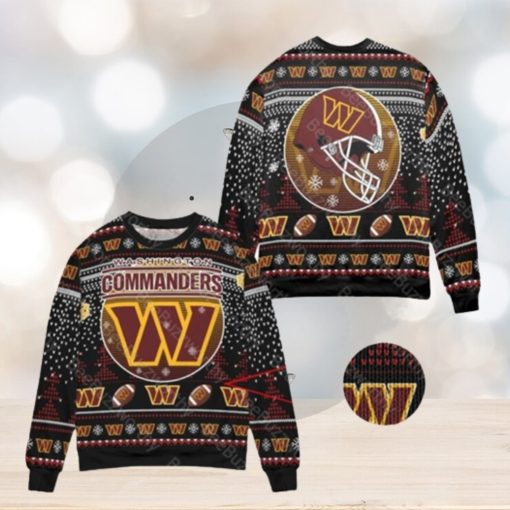 Washington Commanders Big Logo Ugly Christmas Sweaters