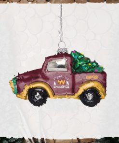 Washington Commanders Blown Glass Truck Ornament