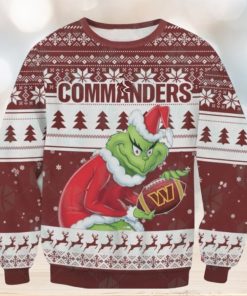 Washington Commanders Grinch Ugly Christmas Sweaters