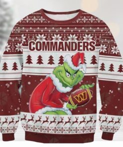 Washington Commanders Grinch Ugly Christmas Sweaters