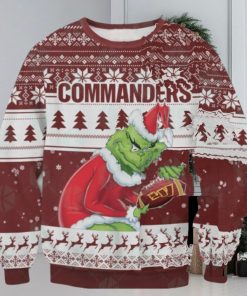 Washington Commanders Grinch Ugly Christmas Sweaters