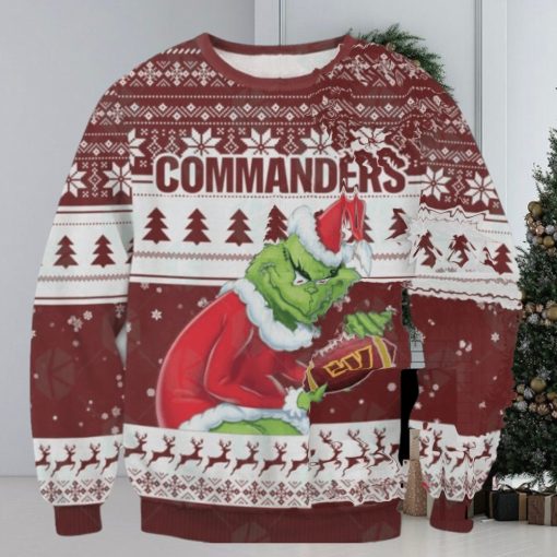 Washington Commanders Grinch Ugly Christmas Sweaters