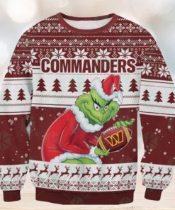 Washington Commanders Grinch Ugly Christmas Sweaters