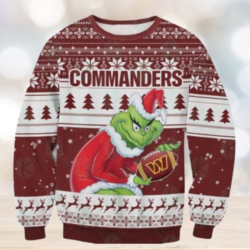 Washington Commanders Grinch Ugly Christmas Sweaters