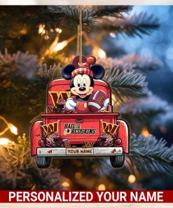 Washington Commanders Mickey Mouse Ornament Personalized Your Name Sport Home Decor