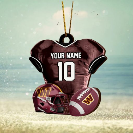 Washington Commanders NFL Sport Ornament Custom Name And Number